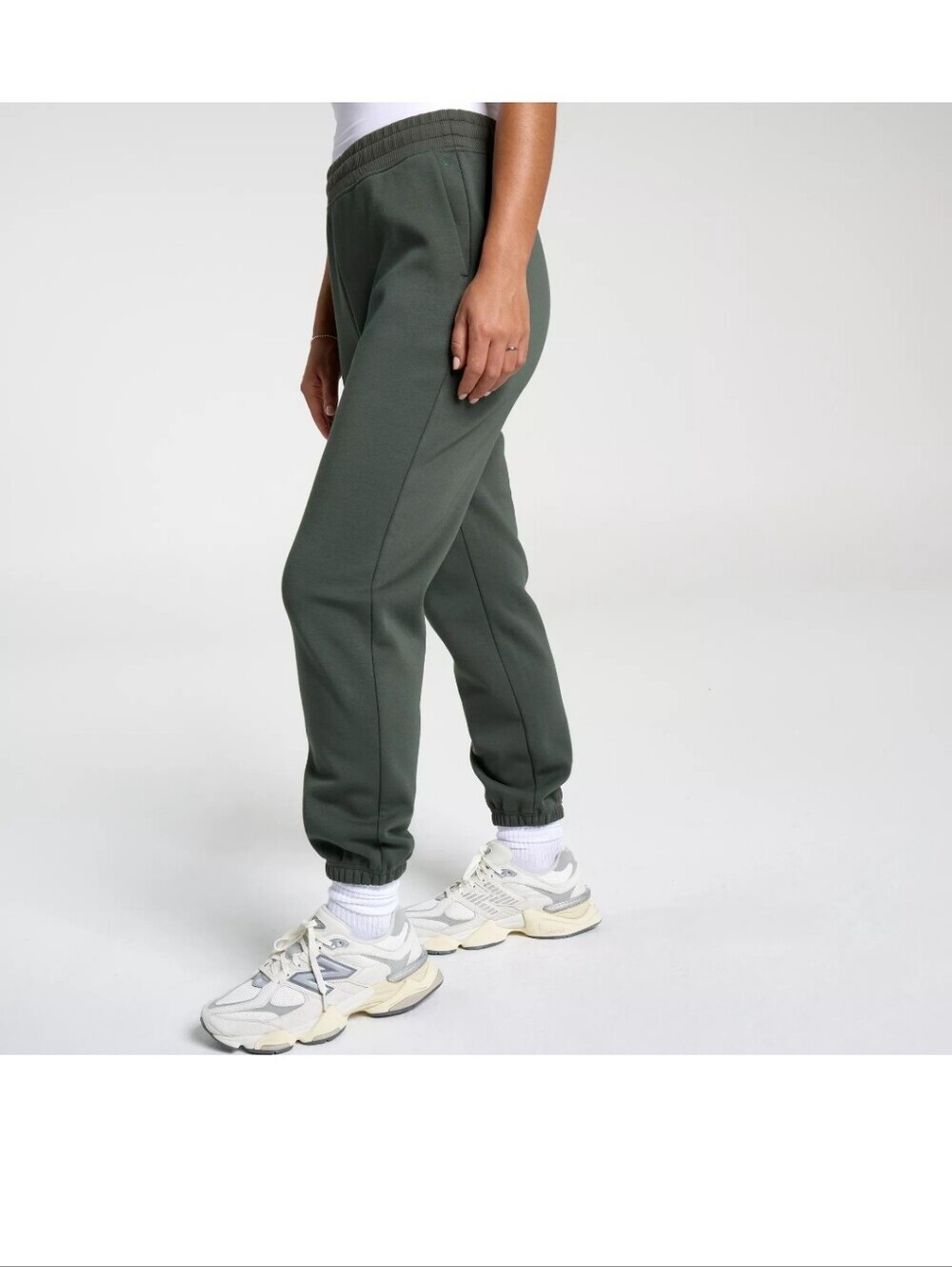 Women's CALIA Green Soft Scuba Fleece High-Rise Joggers XS NWT - Picture 4 of 8